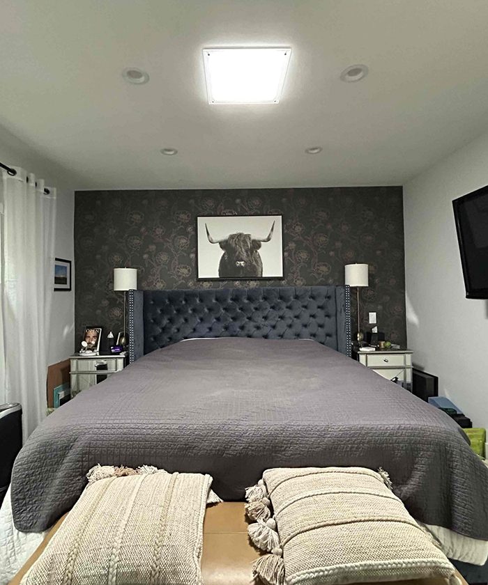 Solatube in a bedroom